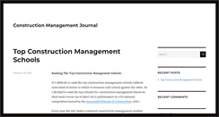 Desktop Screenshot of constructionmanagementjournal.com